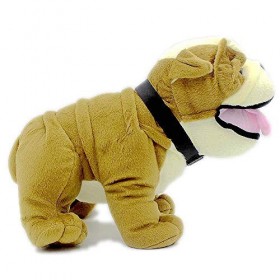 VACHICHI Bouledogue Anglais en Peluche réaliste