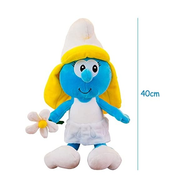 IFHDO The Smurf Plüschtier, 40 CM The Smurf Poupée Peluche Douce Doudou Poupée pour Enfants Smurf Jouets en Peluche pour Anni