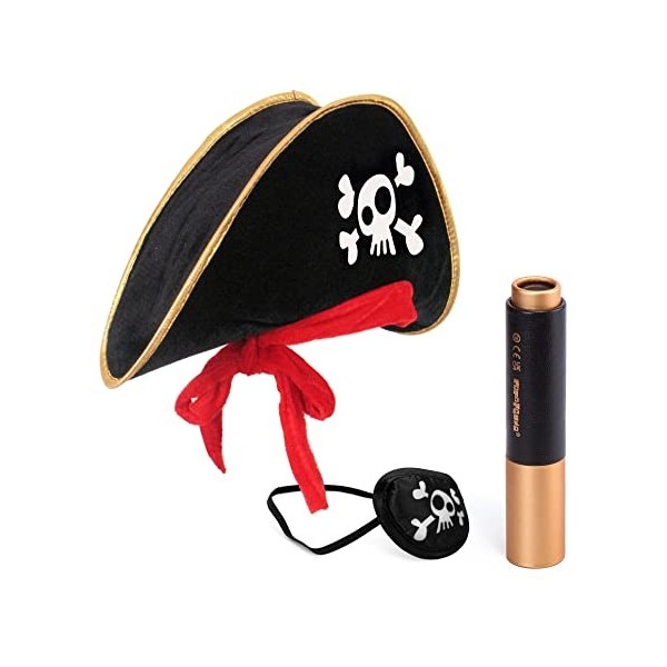 Chapeau Pirate Cache-Oeil Capitaine Télescope pour Enfants