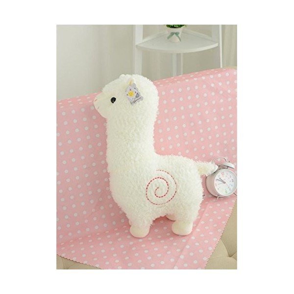 Zinsale Mignon Alpaga Peluche Poupée Peluches Animaux Peluche Mouton Oreiller Blanc, 45cm 