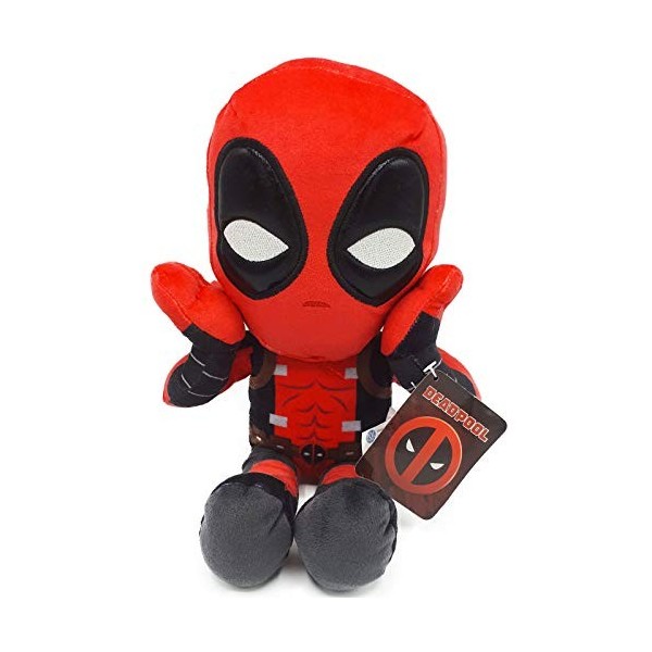 Marvel - Peluche Deadpool Posture Surprise 32cm Qualité Super Soft