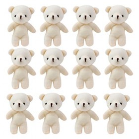 TOYANDONA Lot de 12 mini ours en peluche - Petits ours en peluche - Doux - Maison de poupée - Ours - Boîte cadeau - Accessoir