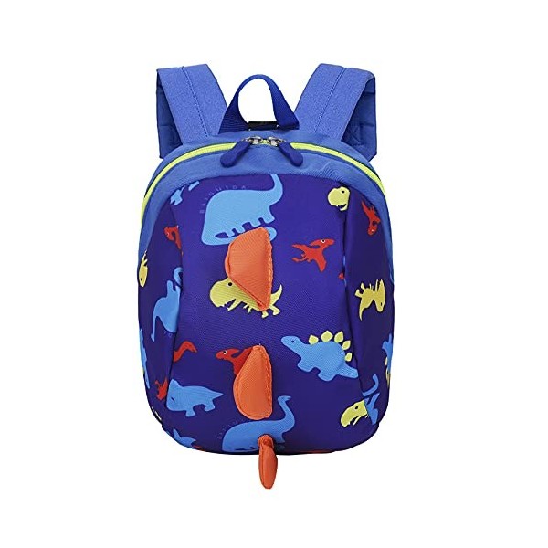 YJZQ Bébé Sac Dinosaure Maternelle Mini Sac Peluche écolier Sac à Dos en Oxford avec Harnais de sécurité Enfant Sac RepasSac 