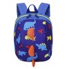 YJZQ Bébé Sac Dinosaure Maternelle Mini Sac Peluche écolier Sac à Dos en Oxford avec Harnais de sécurité Enfant Sac RepasSac 