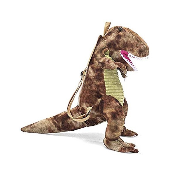 YJZQ Bébé Sac Dinosaure Maternelle Mini Sac Peluche écolier Sac à Dos en Oxford avec Harnais de sécurité Enfant Sac RepasSac 