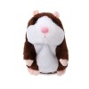 TOYMYTOY Hamster en peluche qui répète ce que vous dites - Peluche amusante - Cadeau danniversaire pour enfants marron 