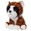 Lashuma Chien en peluche bouledogue français avec costume tigre, doudou chiot 20 cm