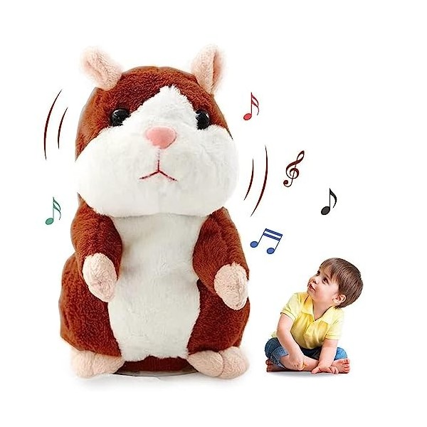 Hamster parlant répété, jouet parlant en peluche, jouet parlant, jouet électronique amusant pour enfants, jouet en peluche po