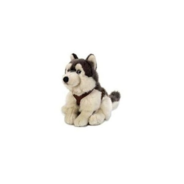 Lelly LAPO Husky Assis 25 cm Jouet en Peluche Petit, Marron 