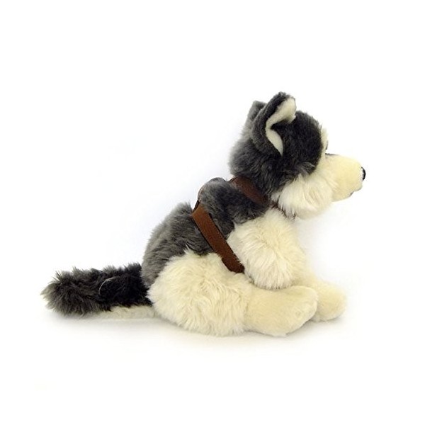 Lelly LAPO Husky Assis 25 cm Jouet en Peluche Petit, Marron 