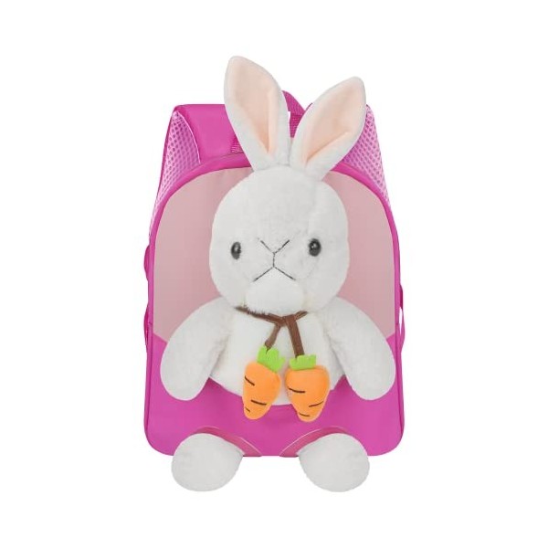 Voici et Voila Mini Sac à Dos Bébé Sac Peluche Lapin Bebé Cartable à Dos Bébé Fille Garon Mini Sac Dessin Animé Bebe Creche M