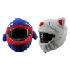 Housse de casque moto | Housse casque moto en peluche | Casque moto couvre drôle | Housse protection pour casque en peluche d