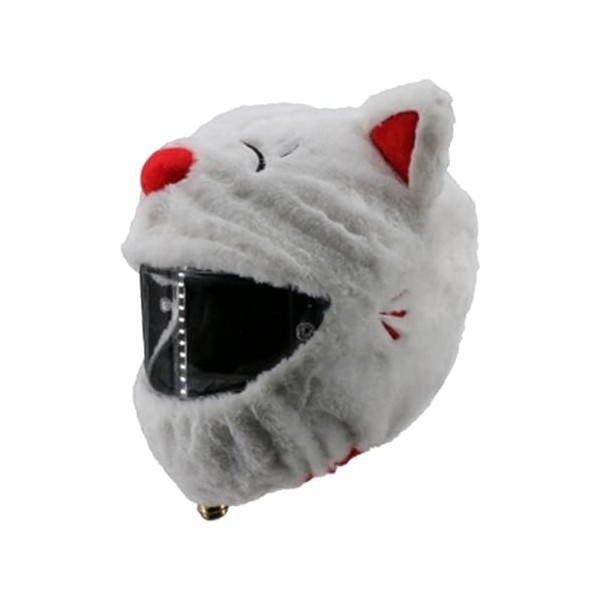 Housse de casque moto | Housse casque moto en peluche | Casque moto couvre drôle | Housse protection pour casque en peluche d