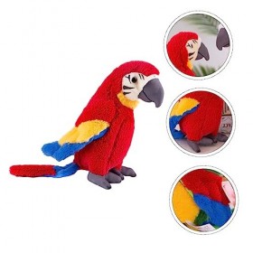KOMBIUDA 1 Pc Poupée Perroquet De Simulation Décoration De Maison Peluche Colibri Oiseau En Peluche Animal En Peluche Oreille