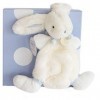 Doudou et Compagnie - Doudou Lapin Bonbon - Boite Cadeau - Bleu - 26 Cm - Doux - Idée Cadeau de Naissance Fille et Garçon - G