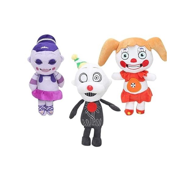 QJIRZB Funtime Foxy + Funtime Ours + Ballora + Bébé Cirque + Ennard Set Five Nights Jeu en Peluche FNAF pour Enfants Noël Nou