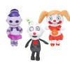 QJIRZB Funtime Foxy + Funtime Ours + Ballora + Bébé Cirque + Ennard Set Five Nights Jeu en Peluche FNAF pour Enfants Noël Nou