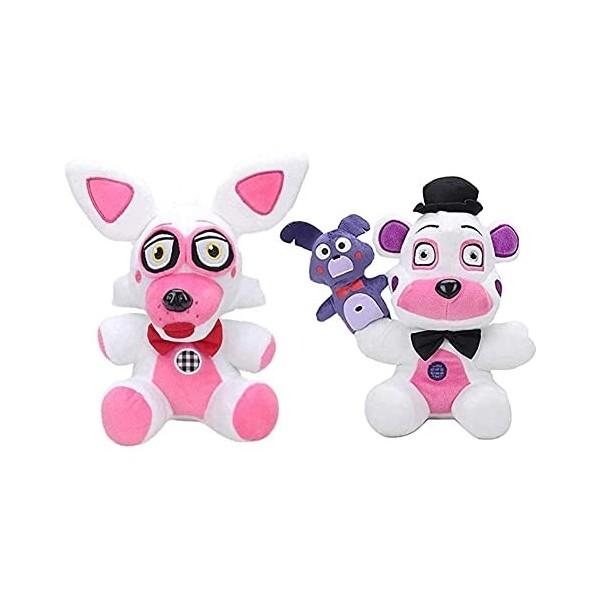 QJIRZB Funtime Foxy + Funtime Ours + Ballora + Bébé Cirque + Ennard Set Five Nights Jeu en Peluche FNAF pour Enfants Noël Nou