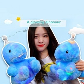 URFEDA Dinosaur Peluche Jouet, Dinosaure en Peluche Lumineux Jouets en Peluche Dinosaures Mignons Douce Oreiller Poupées en P