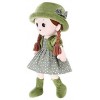 ITODA Poupée de Chiffon Fille Mignonne Jouet Poupée en Peluche Douce Adorable Poupée en Chapeau Et Jupe Jolie Ornement Maison