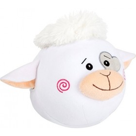 Small Foot- Balle Peluche en Tissu très Doux. Réversible, Elle Fait apparaître Une tête de Chien ou de Mouton, au Choix. Déve