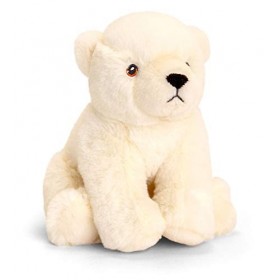tachi Ours en peluche blanc - Ours polaire pour tout-petits - Doudou doux - 18 cm assis