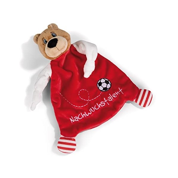 NICI- Doudou FC Bayern Ours Berni 25x25cm Rouge, 49084