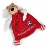 NICI- Doudou FC Bayern Ours Berni 25x25cm Rouge, 49084