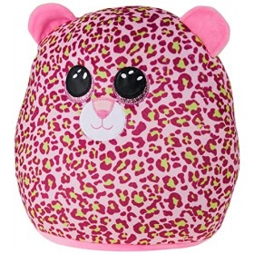 Ty - Squish a Boos - Coussin Peluche Enfant Lainey le léopard 40 cm, TY39199
