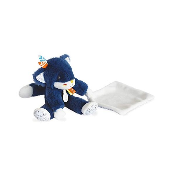 Doudou et Compagnie - Peluche Loup avec Doudou - 21 cm - Bleu - Tiwipi - DC3632