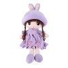 Poupée de Chiffon Fille en Peluche Mignonne Douce Jouet en Peluche Bébé 50CM Poupée Compagnon Bébé avec Chapeau et Jupe Poupo