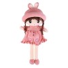 Poupée de Chiffon Fille en Peluche Mignonne Douce Jouet en Peluche Bébé 50CM Poupée Compagnon Bébé avec Chapeau et Jupe Poupo