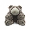 Neo Toys- Ours Dormeur Gris Peluche bouillotte, 200107, Moyen