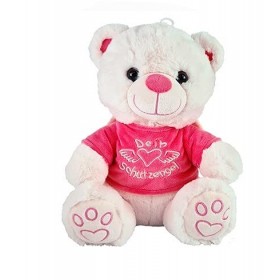 VRasehorn Ange gardien - Ours en peluche assis avec ailes - Env. 32 cm - Ange gardien - Ours en peluche - Ange porte-bonheur 