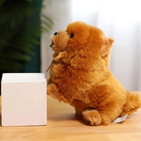 Mrisata Chien en Peluche en Peluche 25 Cm 10 Pouces Mignon Chow Chien en Peluche Doux Peluche Peluche Moelleux Poupée Jeter