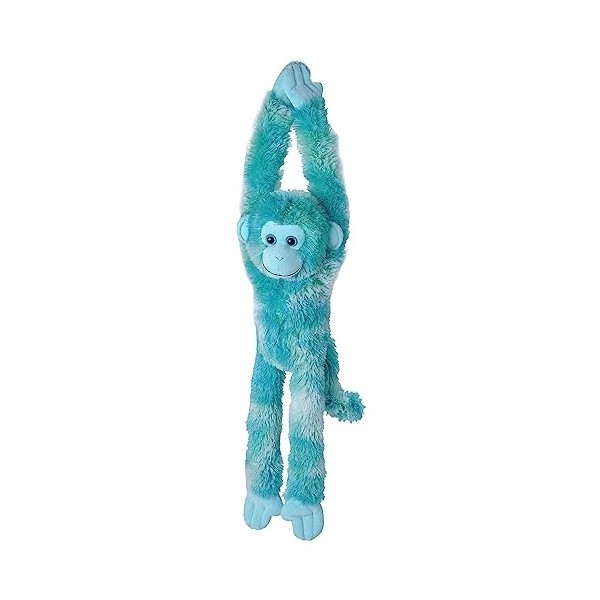 Wild Republic Hanging Monkey Vibes Bleu, Animal en Peluche, Peluche 56 cm, Cadeau de Baby Shower, Jouet Écologique, Rembourra
