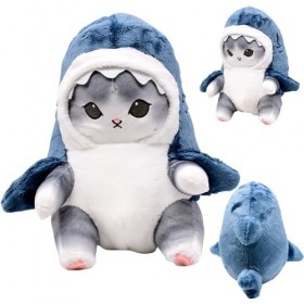 URacon Jouets en Peluche,Poupée en Peluche Chat Requin,Joli Soft Jouet pour Animal en Peluche,Enfants PoupéE doreiller,Convi