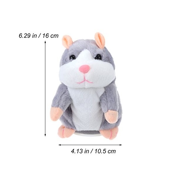 TOYMYTOY Parlant en peluche hamster Répète ce Que tu Dis Jouet électronique Parlante en Peluche pour Cadeau de Bébé Enfant G