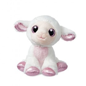 Aurora, 60946, Sparkle Tales, Lily lAgneau 18 cm, Peluche, Blanche, Blanc et Rose