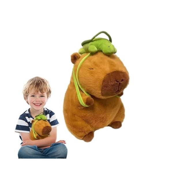 tongfeng Capybara Peluche - Jouet en peluche super doux - Capybara avec tortue - Peluche ultra douce - Jouet en peluche capyb