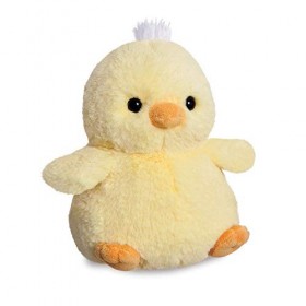 AURORA, 61400, Peluche Dahlia Poussin 17,8 cm, Jaune