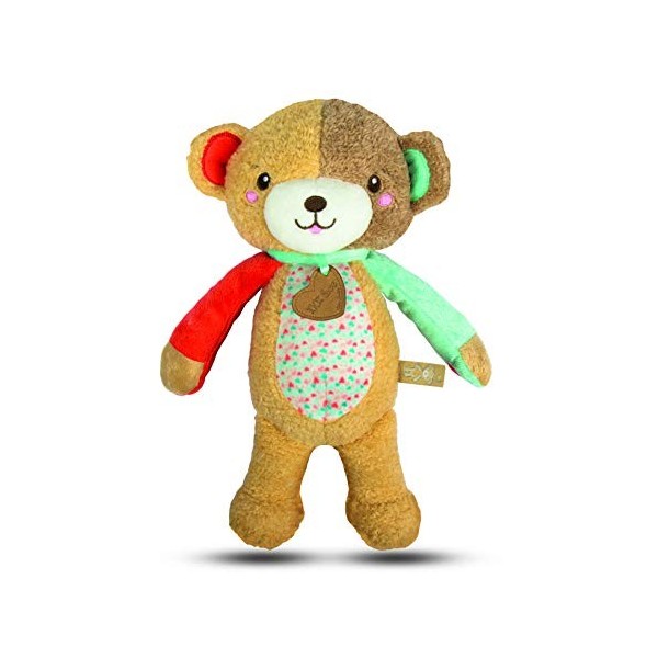 Clementoni Peluche dactivités Ourson-Love Me Bear-Jouet bébé, 0 Mois et Plus, 17267, Multicolore