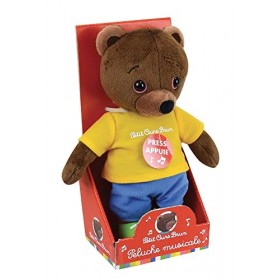JEMINI- Petit Ours Brun Peluche Musicale +/20 cm, 023799