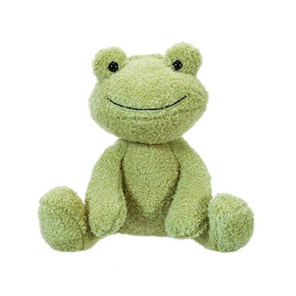 Apricot Lamb Grenouille en velours en peluche douce, parfaite pour les enfants grenouille verte, 21 cm 