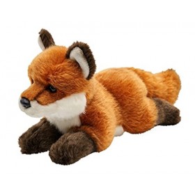 Uni-Toys - Renard Roux, couché - 24 cm Longueur - Animal de la forêt - Peluche, Doudou