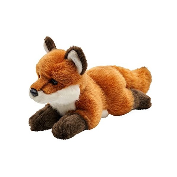 Uni-Toys - Renard Roux, couché - 24 cm Longueur - Animal de la forêt - Peluche, Doudou