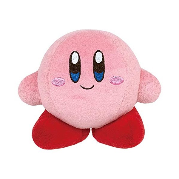 Super Mario- Kirby Mario Peluche sous Licence Officielle Sanei, KP01UK, Multicolore, 15 cm
