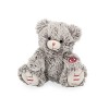 KALOO - Rouge Peluche Ours Maé Gris Prestige 24 cm - Petit Ours en Peluche en Fourrure Soyeuse - Doudou Ultra Doux pour Bébé 