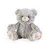 KALOO - Rouge Peluche Ours Maé Gris Prestige 24 cm - Petit Ours en Peluche en Fourrure Soyeuse - Doudou Ultra Doux pour Bébé 