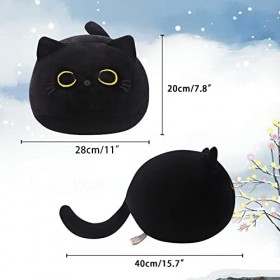 Tittaty Chat Peluche Jouet Peluche Chat Oreiller Doux Peluche Animal Oreiller Peluche Noël Jouet Noël Fête danniversaire Cad